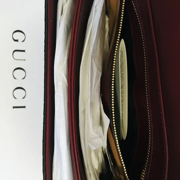 New Authentic Gucci Running Genuine Python Small Shoulder Bag Brown - Picture 12 of 14